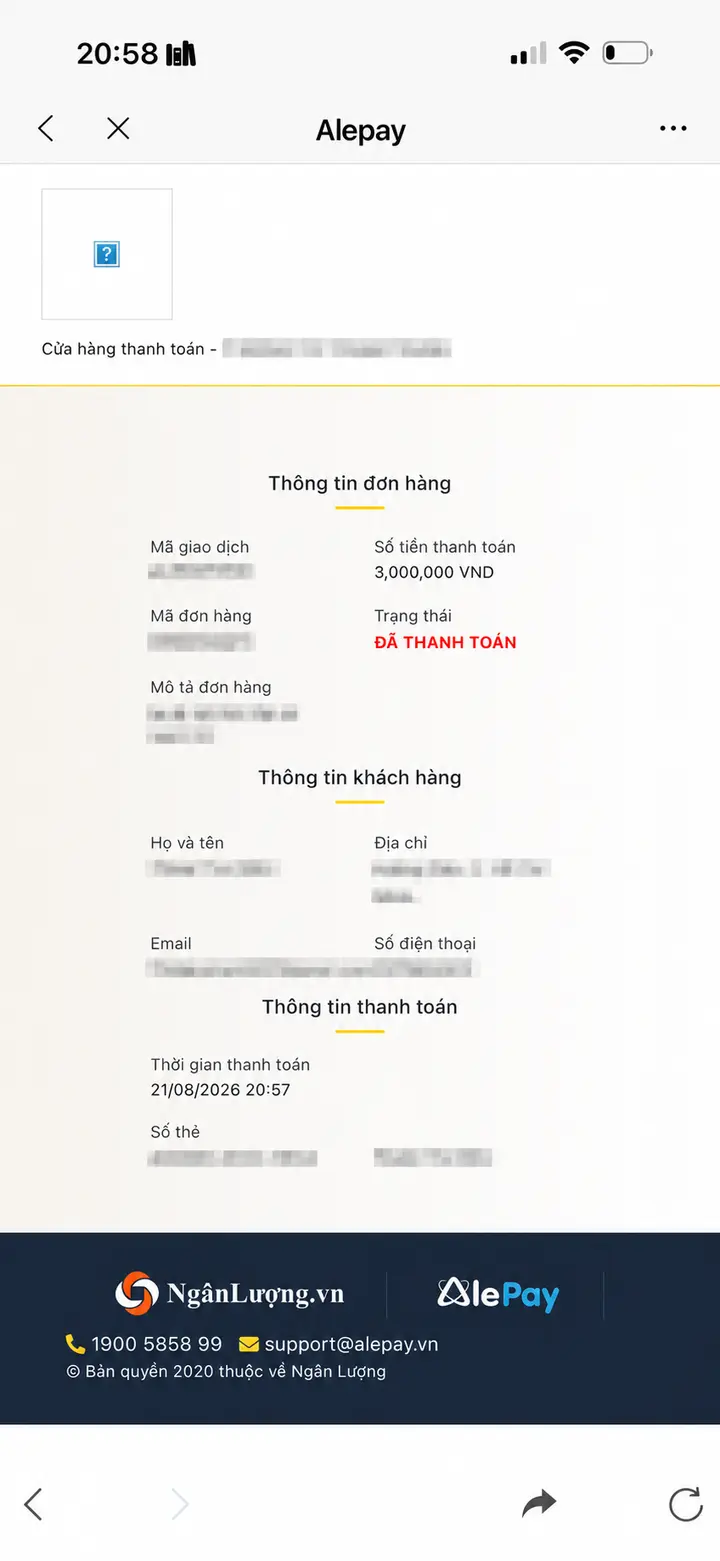 Bill giao dịch hoàn tất ngày 21/08/2026 số 4