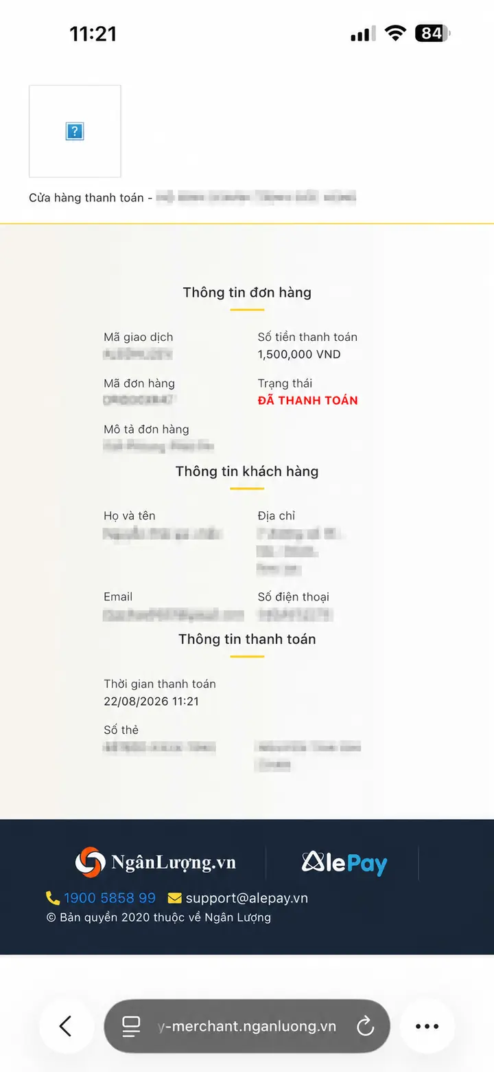 Bill giao dịch hoàn tất ngày 22/08/2026 số 15