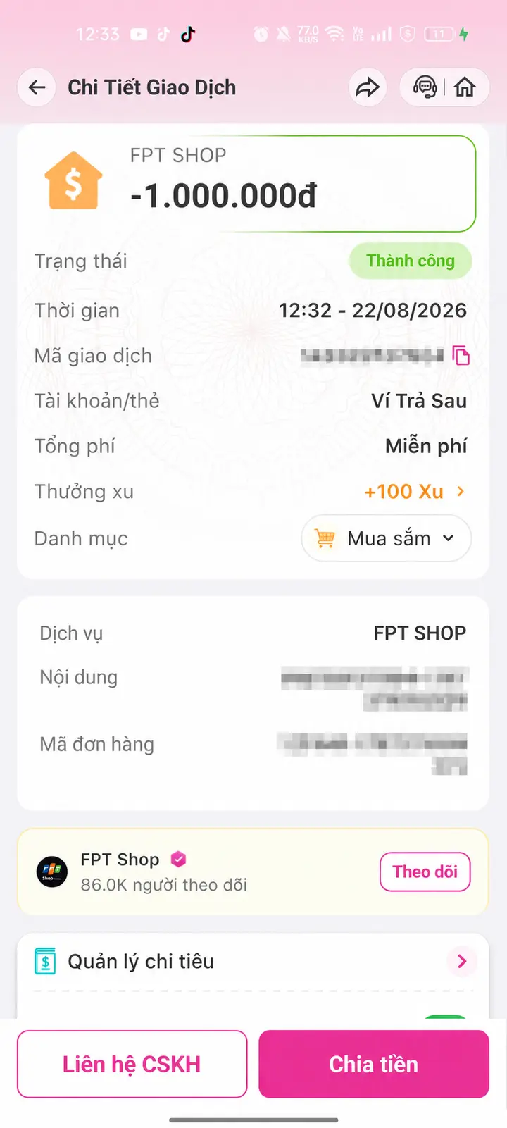 Bill giao dịch hoàn tất ngày 22/08/2026 số 20